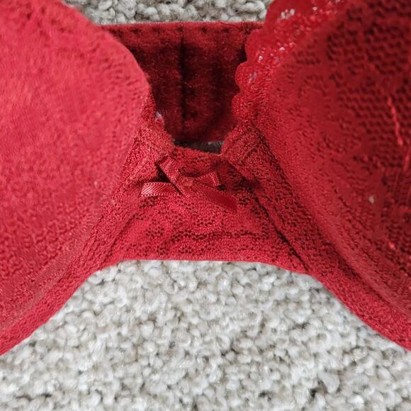 Aerie Everyday Comfort Bra Womens 34B Red Lace Padded Convertible Racerback - Picture 10 of 11